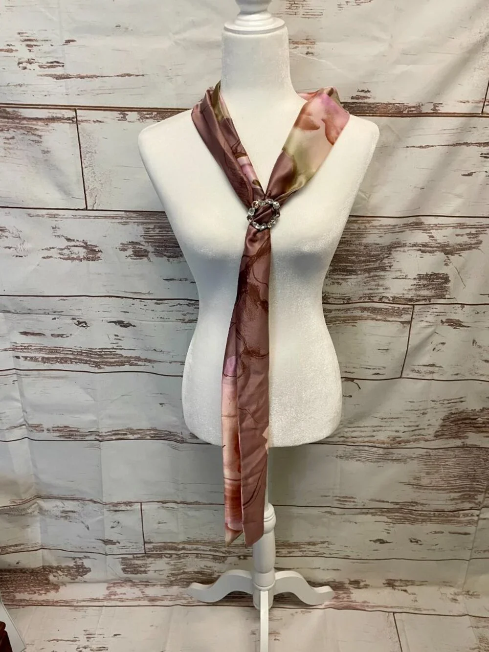 Silk and Rhinestone Scarf or Belt
